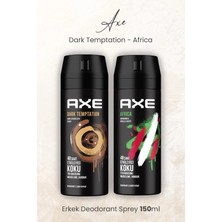 Axe Erkek Deodorant Sprey Dark Temptation ve Africa 150 ml