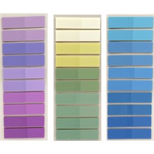 Sibga Tasarım 3 Adet Şeffaf Renkli Postit Post-It Post It. Kitap Ayracı Ayraç Plastik Postit Sticker Not Kağıdı