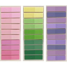 Sibga Tasarım 3 Adet Şeffaf Renkli Postit Post-It Post It. Kitap Ayracı Ayraç Plastik Postit Sticker Not Kağıdı