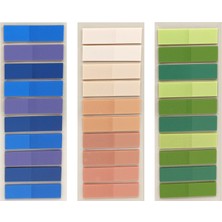 Sibga Tasarım 3 Adet Şeffaf Renkli Postit Post-It Post It. Kitap Ayracı Ayraç Plastik Postit Sticker Not Kağıdı