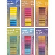 Sibga Tasarım 6 Adet Şeffaf Renkli Postit Post-It Post It. Kitap Ayracı Ayraç Plastik Postit Sticker Not Kağıdı