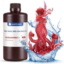 Anycubic Yarı Saydam Kırmızı Reçine 1 kg - Sla