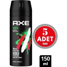 Axe Erkek Deodorant Sprey Africa 150 ml x 5 Adet