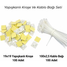 Livolo Lıvolo Gwest 19 x 19 mm Yapışkanlı Kroşe Kelepçe Seti 100 Lü Paket