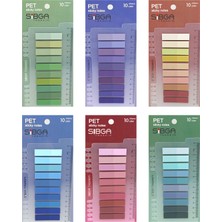 Sibga Tasarım 6 Adet Şeffaf Renkli Postit Post-It Post It. Kitap Ayracı Ayraç Plastik Postit Sticker Not Kağıdı