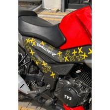Banxtre Motor ve Kask Için Sarı Renk Xxx Sticker Seti (24 Adet)