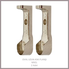 Oval Uzun Askı Flanşı Nikel 2 adet