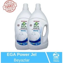 Ega Beyaz Sıvı Yıkama Deterjanı 3900 ml 2'li Set Doğal İçerik ile Hassas Cilt Uyumlu