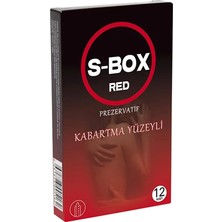 Liyuza S-Box Red Haz Kabartma Yüzeyli Prezervatif