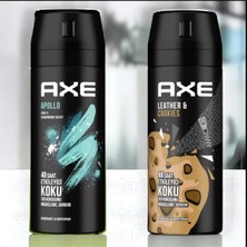 Axe Apollo Erkek Sprey Deodorant 150 Ml+Axe Erkek Deodorant Leather & Cookies 150 ml
