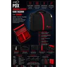 Pdx Kamera Çantası | Kare Tasarım | For Canon