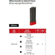 İzeltaş Izeltaş 100 mm Uzun Bits Uç Takımı ( 13 Parça )
