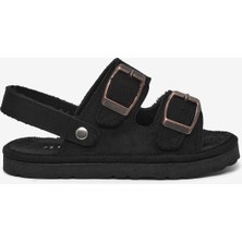 Tonny Black Çocuk Unisex Siyah Rahat Kalıp Çift Tokalı Bebe Paitk Sandalet