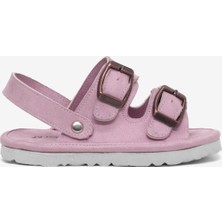 Tonny Black Çocuk Unisex Pudra Rahat Kalıp Çift Tokalı Bebe Paitk Sandalet