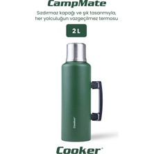 Cooker Campmate 2 Litre Paslanmaz Çelik Termos Yeşil CKR2128