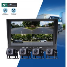 Newfron NF-DC1013 9 Inç Araç Monitörü Set 4 Kamera Dvr Kayıt