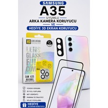 AHK Tekno Samsung A35 Uyumlu Arka Kamera Koruyucu+ Full Ekran Koruyucu