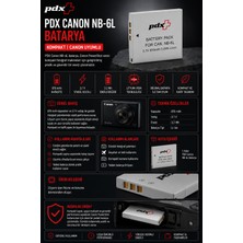 Pdx Canon Nb-6l Batarya | Kompakt | Canon Uyumlu