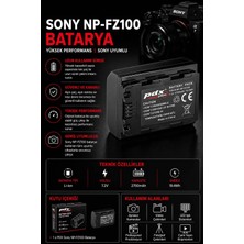 Pdx Sony NP-FZ100 Batarya | Yüksek Performans | Sony Uyumlu