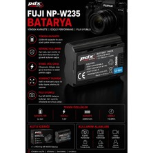 Pdx Fuji NP-W235 Batarya | Yüksek Kapasite | Fuji Uyumlu