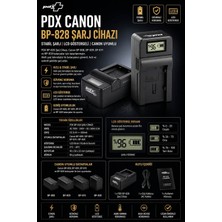 Pdx Canon BP-828 Şarj Cihazı | Stabil Şarj | Canon Uyumlu