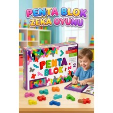 Farbu Oyuncak 22 Parçalı Renkli 12 Çeşitli Şekilli Penta Bloklu 1-2 Kişilik Zeka Geliştirici Eğitici Oyuncak Seti