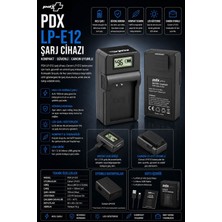 Pdx Canon LP-E12 Şarj Cihazı | Kompakt | Canon Uyumlu