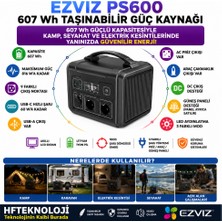 Ezviz Açık Hava Maceralarınız Için Hazır Güç Kaynağınız PS600 607 Wh Taşınabilir Güç Kaynağı