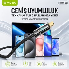 Zemheri 100W Type-C LED Ekranlı, Hızlı Şarj ve Data Kablosu Örgülü Tüm Cihazlarla Uyumlu