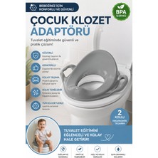 Funny Life 2 Kollu Çocuk Klozet Adaptörü Kaymaz Ergonomik Bebek Tuvalet Eğitimi Oturağı
