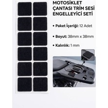 Tiesa Home Motosiklet Çantası Trim Sesi Engelleyici Yapışkanlı Kauçuk 38MM Kare Siyah