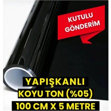 AutoFolyo Cam Filmi Koyu Ton 100 Cm-5 Metre Yapışkanlı Oto Ev Ofis Uyumlu