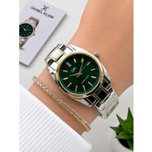 Daniel Klein 2 Yıl Garantili Çelik Kordon 3 Atm Suya Dayanıklı Kadın Kol Saati+Bileklik F.G.14494.4