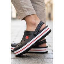 Liarca Iconic Shadow Unisex Clog Serisi - Siyah Renk Grafik Baskılı, Anatomik Iç Tabanlı ve Hareketli Topuk Bantlı Ultra Hafif Plaj, Havuz ve Ev Terliği