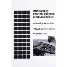 Tiesa Home Motosiklet Çantası Trim Sesi Engelleyici Yapışkanlı Kauçuk 20MM Kare Siyah