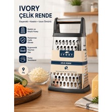 Ivory Paslanmaz Çelik Oval Hazneli Rende