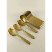 Borapack Plastik Kaşık 25 Adet Gold