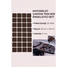 Tiesa Home Motosiklet Çantası Trim Sesi Engelleyici Yapışkanlı Kauçuk 25MM Kare Kahverengi