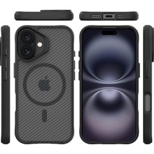 Bix iPhone 16 Carbon Fiber Force Magsafe Kılıf Anti-Şok Teknolojili Kamera ve Ekran Korumalı
