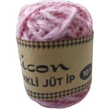 Ticon Renkli Jüt Ip  Pembe