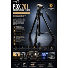 Pdx 701 Profesyonel Tripod | Hidrolik Kafa | Stabil Video Çekim