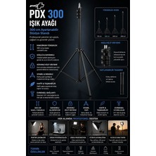 Pdx 300 Işık Ayağı | 300 cm | Ayarlanabilir Stüdyo Standı