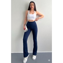 MEYMERS KADIN%100 Pamuklu Yüksek Bel Ultra Esnek Ispanyol Paça Tayt