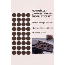 Tiesa Home Motosiklet Çantası Trim Sesi Engelleyici Yapışkanlı Kauçuk 25MM Yuvarlak Kahverengi