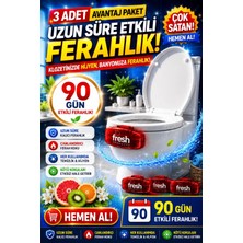 Fresh Products Fresh Clip 2.5 Kiwi & Grapefruit Wc Koku Önleyici (Kırmızı) x 3 Adet