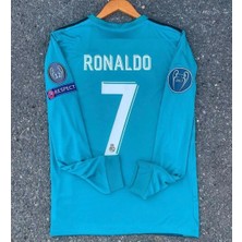BARBITOS 2018 Real Madrid Turkuaz Deplasman Ronaldo Uzun Kol Forması