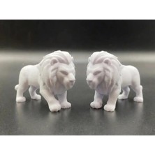 Çift Aslan Figürü Boyama Seti (1 Adet Fırça ve Boya Ile Gelir)