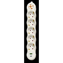 Tuncmatik Tunçmatik Powerstrıp 5'li Type-C + Usb'li Anahtarlı 1.5 Metre Grup Priz TSK19059