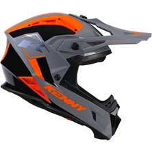 Kenny Racing Titanium Graphic Kask Grey Orange