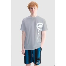 Ecko Unltd. Mason Loose Fit Bisiklet Yaka Baskılı %100 Pamuk Erkek Gri Tişört